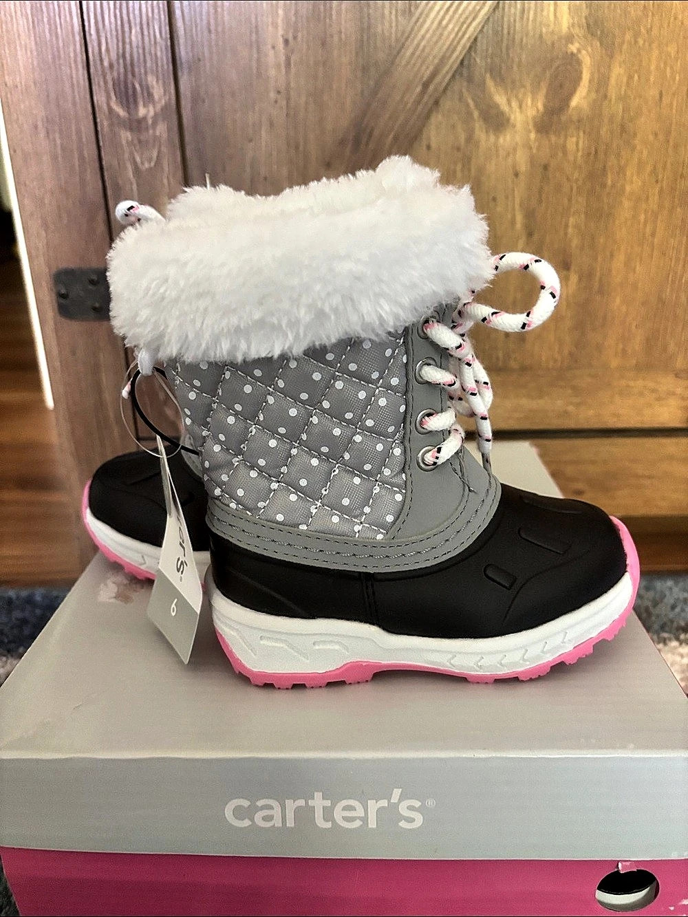 Carter's Kids Winter Boots Black & Pink